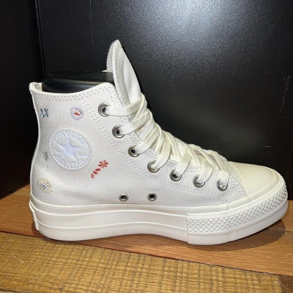 Converse Shoes - Converse Chuck Taylor All-Star Lift Hi Things To Grow Egret Women's A01586C